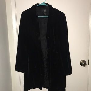 Black velvet coat